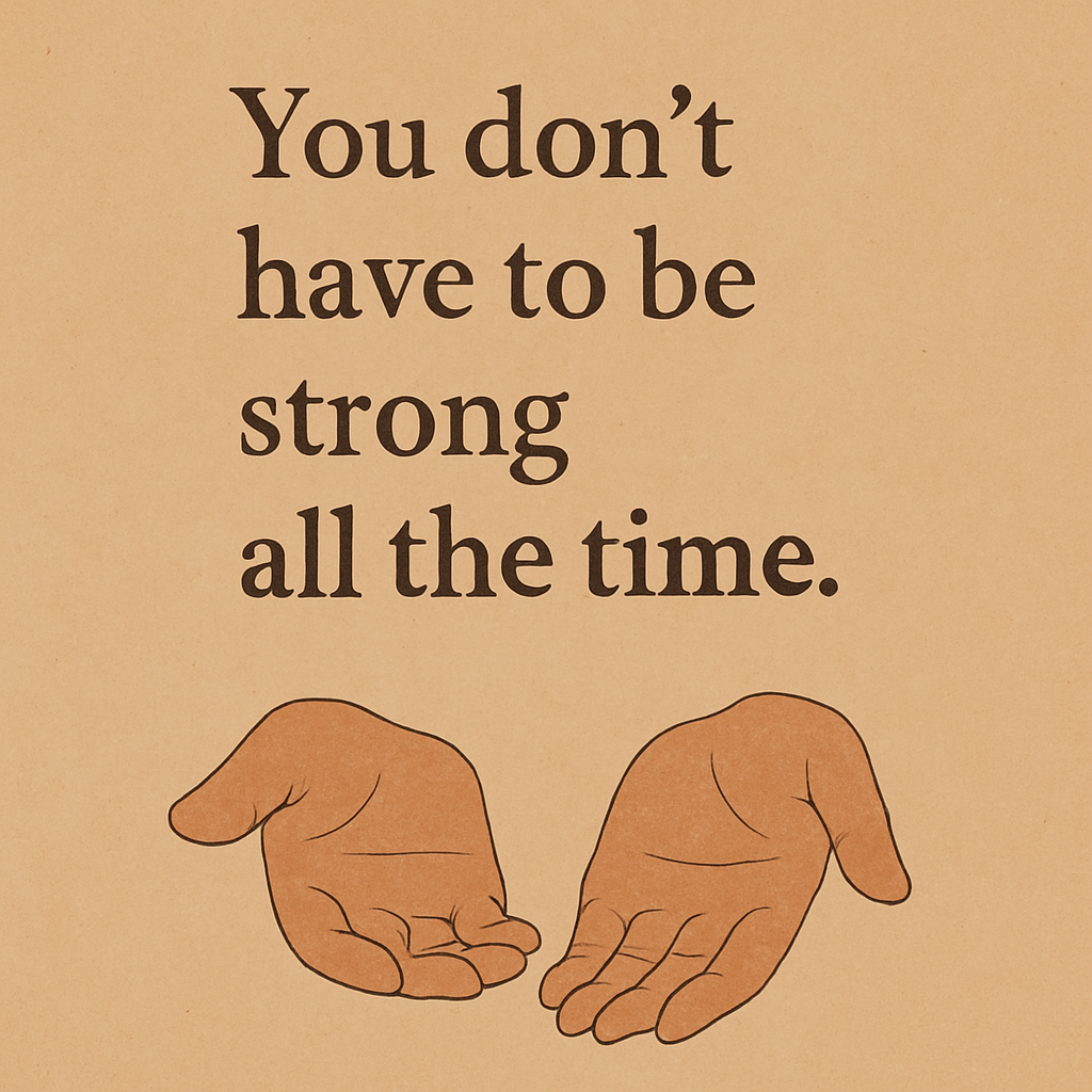 You don’t always have to be strong all the time.
