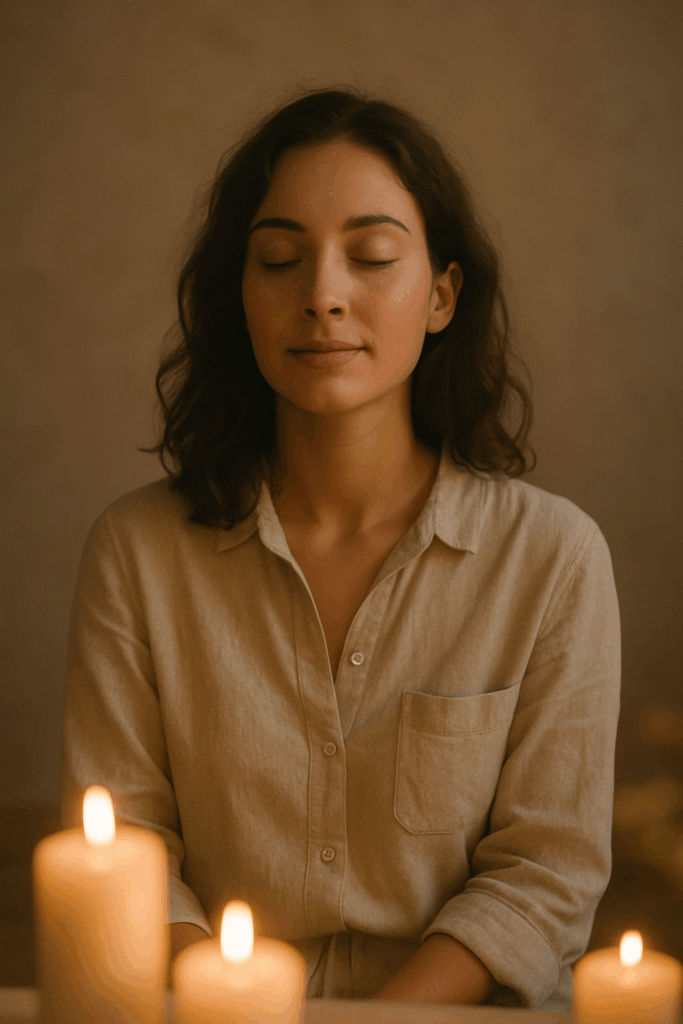 woman in a peaceful moment