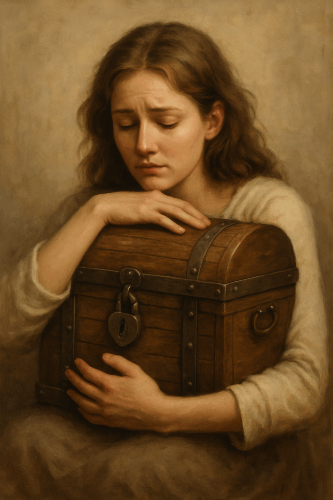 woman holding on to the past