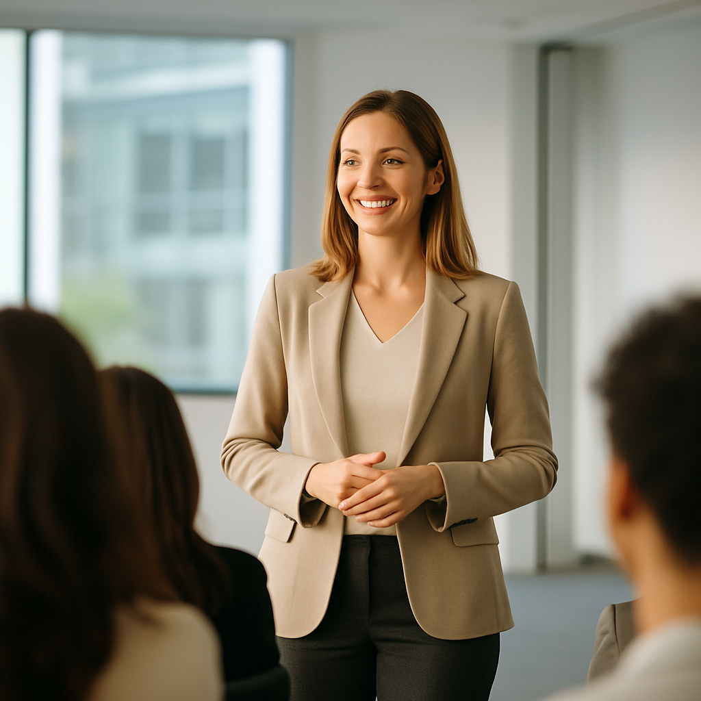 a woman giving a speech
