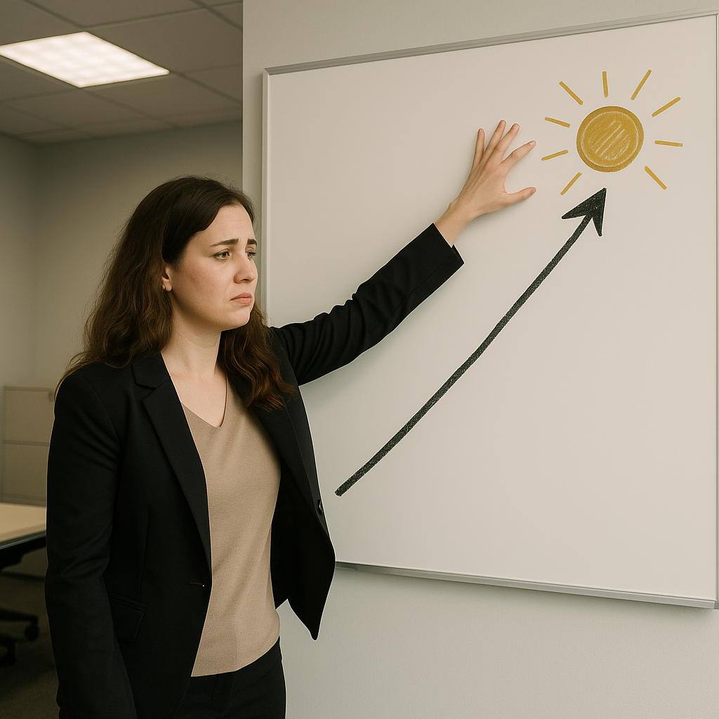 woman reaching out for her goal